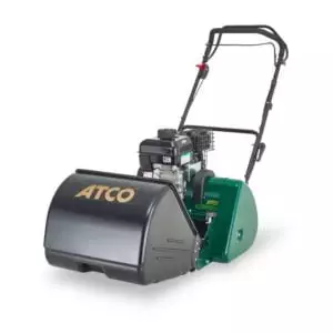 This is the side on view for the ATCO 16 Clipper Cylinder Mower.