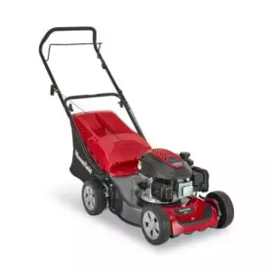 Front view of the Mountfield HP42 walk behind mower.