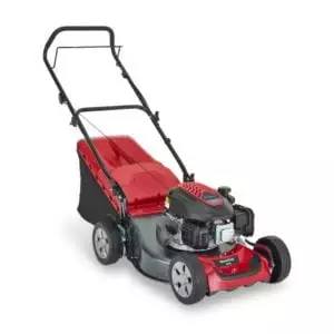 Front view of the Mountfield HP46 walk behind mower.