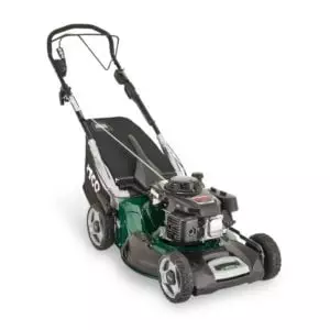 Front view for ATCO Quattro 22SH BBC. A 4 in 1 mower.
