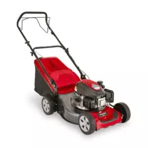 Front view of the Mountfield SP46 walk behind mower.